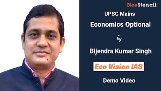 Economics Optional  Bijendra Kumar Singh  UPSC Mains  Eco Vision IAS  NeoStencil  Demo Video [upl. by Ehud]