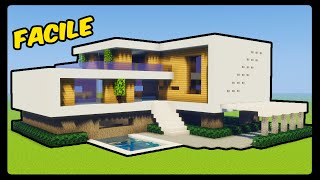 TUTO GRANDE MAISON MODERNE FACILE A FAIRE  MINECRAFT [upl. by Aihsined]