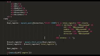 Buscador y Páginador de Clientes con PHP y MySql  29 [upl. by Morgana]