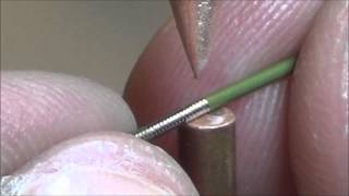 Micro Welding 3mil Stainless Steel Ribbon to Stainless Steel Core  Sunstone CD WelderOpposed Head [upl. by Fredenburg]