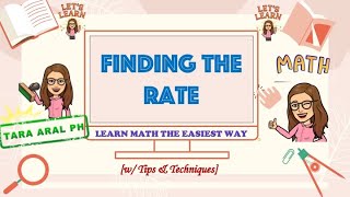 How to solve the rate in the given problem [upl. by Yenots716]