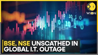 Indias stock exchanges survive global Microsoft windows outage  World News  WION [upl. by Langbehn]