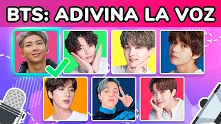 QUIZ BTS ADIVINA LA VOZ DEL INTEGRANTE DE BTS  RETO KPOP  QUIZ EN ESPAÑOL [upl. by Twila266]