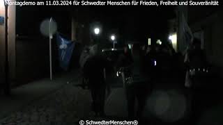 Montagdemo am 11032024 für Schwedter Menschen für Frieden Freiheit und Souveränität [upl. by Carmella]