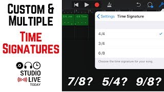 How to use custom and multiple time signatures in GarageBand iOS [upl. by Iretak]