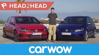 Volkswagen Golf R vs Golf GTI Performance 2018 review  Head2Head [upl. by Kittie270]