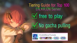 Tiering Guide for Top 100 in project sekai ENKRCN server [upl. by Barbaresi692]