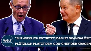 FRIEDRICH MERZ quotBin wirklich entsetzt Das ist skandalösquot Plötzlich platzt dem CDUChef der Kragen [upl. by Samella]