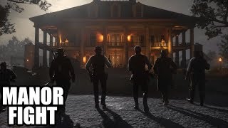 RED DEAD REDEMPTION 2  Assault on Braithwaite Manor  Best Scene [upl. by Perkins]