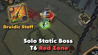 Albion Online  Solo Static Boss T6 Red Zone Druidic Staff POV [upl. by Marika]