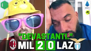 MILAN LAZIO 2 0  TIFOSI MILANISTI IMPAZZITI “LI ABBIAMO DISINTEGRATI”  TIFOSIAMO [upl. by Luwana]