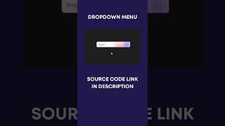 Beautiful Dropdown Menu [upl. by Corney53]