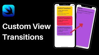 SwiftUI Custom View Transition Tutorial 2022 – iOS [upl. by Goldberg168]