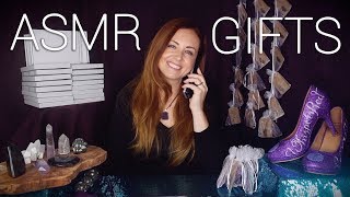 ASMR Gifts  The Whispers Showroom  Sequins Glitter Tapping [upl. by Lai]