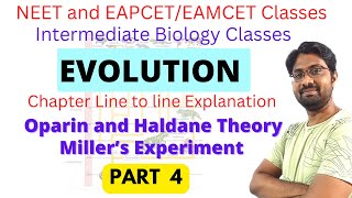 Miller’s Experiment  Oparin and Haldane Theory  Evolution Chapter Class12  PART 4 [upl. by Therine842]