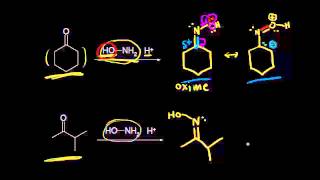 Formation of oximes and hydrazones  Aldehydes and ketones  Organic chemistry  Khan Academy [upl. by Tterag]