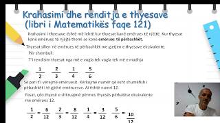 Klasa 6  Matematike  Krahasimi dhe renditja e Thyesave [upl. by Amelia]