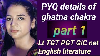 Shakespeareworks mcq pyq ghatna chakra PYQ TGT PGT Lt GIC net English by santvana pandey [upl. by Miran572]