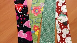 Fabric Bookmark  How to sew a simple fabric bookmark [upl. by Jerrylee]