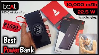 boAt 10000 mAh Wireless Power Bank Review  Boat Energyshroom PB310 Wireless Pro  Best Power Bank [upl. by Isolt519]