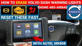 Volvo ABS amp Airbag How To Reset Warning Light using Autel MK808 OBD2 Diagnostic Scan Tool [upl. by Dorraj]