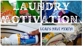 LARGE LAUNDRY MOTIVATIONCLEANING ROUTINE FOR A FAMILY OF 3 LAUNDRYCleaningwithNeecee [upl. by Areid822]