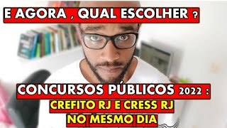 Concurso público 2022  CREFITO 2 RJ e CRESS RJ têm provas no mesmo dia e AGORA  QUAL ESCOLHER [upl. by Obla356]