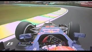 Verstappens drifting skillz  F1 Brazil 2014 HD [upl. by Lavona]