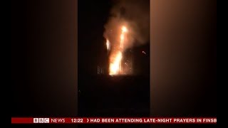 Moment Firefighters First See Grenfell Tower Fire [upl. by Mendelson]