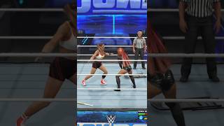 Ronda Rousey vs Becky Lynch WWE 2K24 pcgaming wwe gaming wweraw gamer fighting shorts [upl. by Nauhs]