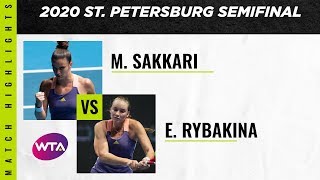 Maria Sakkari vs Elena Rybakina  2020 St Petersburg Semifinal  WTA Highlights [upl. by Akamahs334]