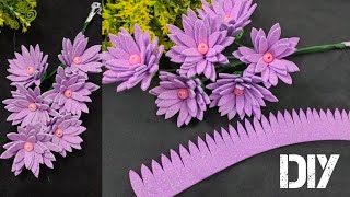 DIY Foamiran Flowers  Just 1 Sheet of Foam to make Flowers [upl. by Nniuqal]