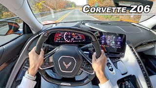 Living with the New 670hp Corvette Z06  Is the Flat Plane V8 Chevy a Supercar POV Binaural Audio [upl. by Tnert149]