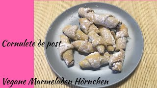 Cornulete de post cu cele mai simple ingrediente Vegane Marmeladen Hörnchen [upl. by Atsahs]