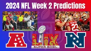 NFL 2024 Week 2 Game Predictions  NFL Predictions [upl. by Colfin924]