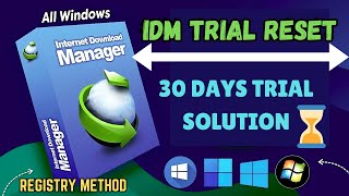 Reset IDM Trial in 2 Minutes IDM Trial Reset  Registry Editor Method  2024 [upl. by Shamrao]