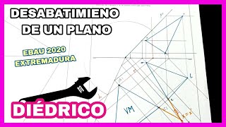 DIÉDRICO  desabatimiento🔃 de un plano EBAU Extremadura 2020 [upl. by Ynnahc52]