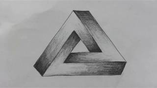 M C Escher’s Impossible Triangle drawn by Duenne Schlarman [upl. by Nosbig]