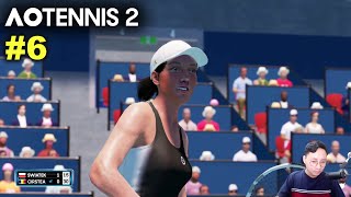 Swiatek vs Cirstea  AO TENNIS 2 Simulation Gameplay 6 wCommentary [upl. by Aizek]