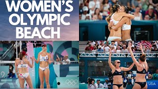 Womens Olympic Beach Volleyball USA Switzerland Brazil Running the Table [upl. by Llenil]