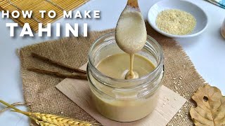 Easy Homemade Tahini Recipe  How to make Tahini [upl. by Yalahs]