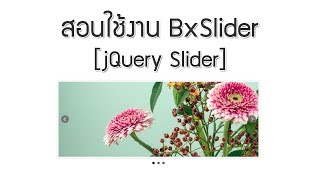 สอนใช้งาน BxSlider สวย  ใช้งานง่าย jQuery Slider [upl. by Shelby]