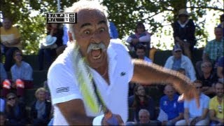 Exclusive tennis match Noah amp Bahrami vs McEnroe amp Leconte  Optima Open [upl. by Odnomor]