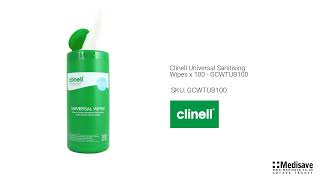 Clinell Universal Sanitising Wipes x 100 GCWTUB100 [upl. by Dinnie]