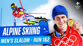 Alpine Skiing  Mens Giant Slalom  Run 1amp2  Full Replay  Beijing2022 [upl. by Googins]