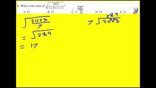 SMC 2023 q1 UKMT Senior Maths Challenge [upl. by Mallina]