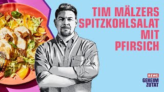 Tim Mälzers Spitzkohlsalat mit Pfirsich  REWE Deine Küche [upl. by Godiva]