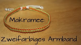 Makramee Zweifarbiges Armband  DIY [upl. by Ardnwahs]