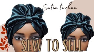 How to make a turban using non stretch fabric  sew to sell [upl. by Zephaniah24]