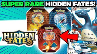 Opening Pokemon Hidden Fates Tin Art Set SUPER RARE FULL SEALS [upl. by Aneda]